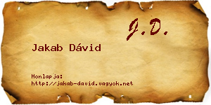 Jakab Dávid névjegykártya
