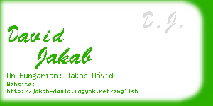 david jakab business card